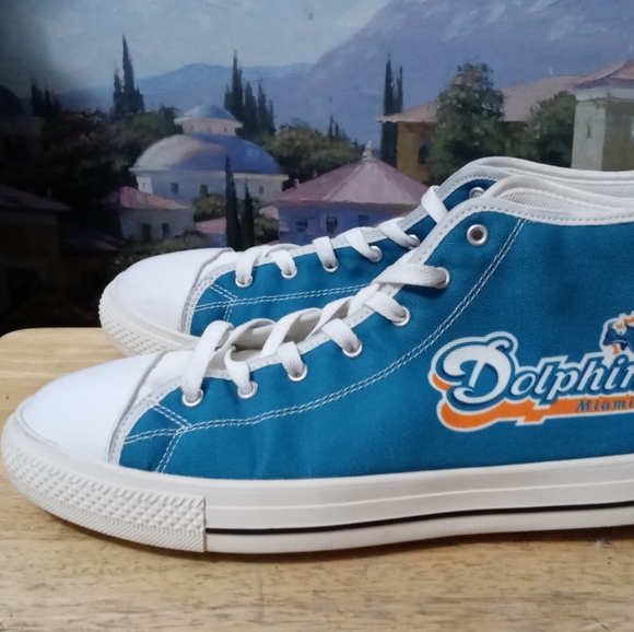 π MIAMI DOLPHINS OFFICIAL TEAM SHOES & CAP,LIKEπNEW!,Size 11.π - Picture 13 of 16